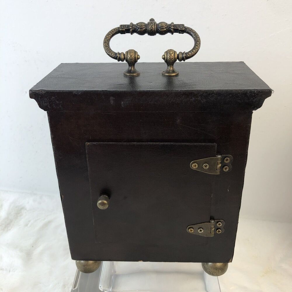 Vintage Tianguan Quartz Wood Clock W/Door Classic Wooden - Picture 11 of 13